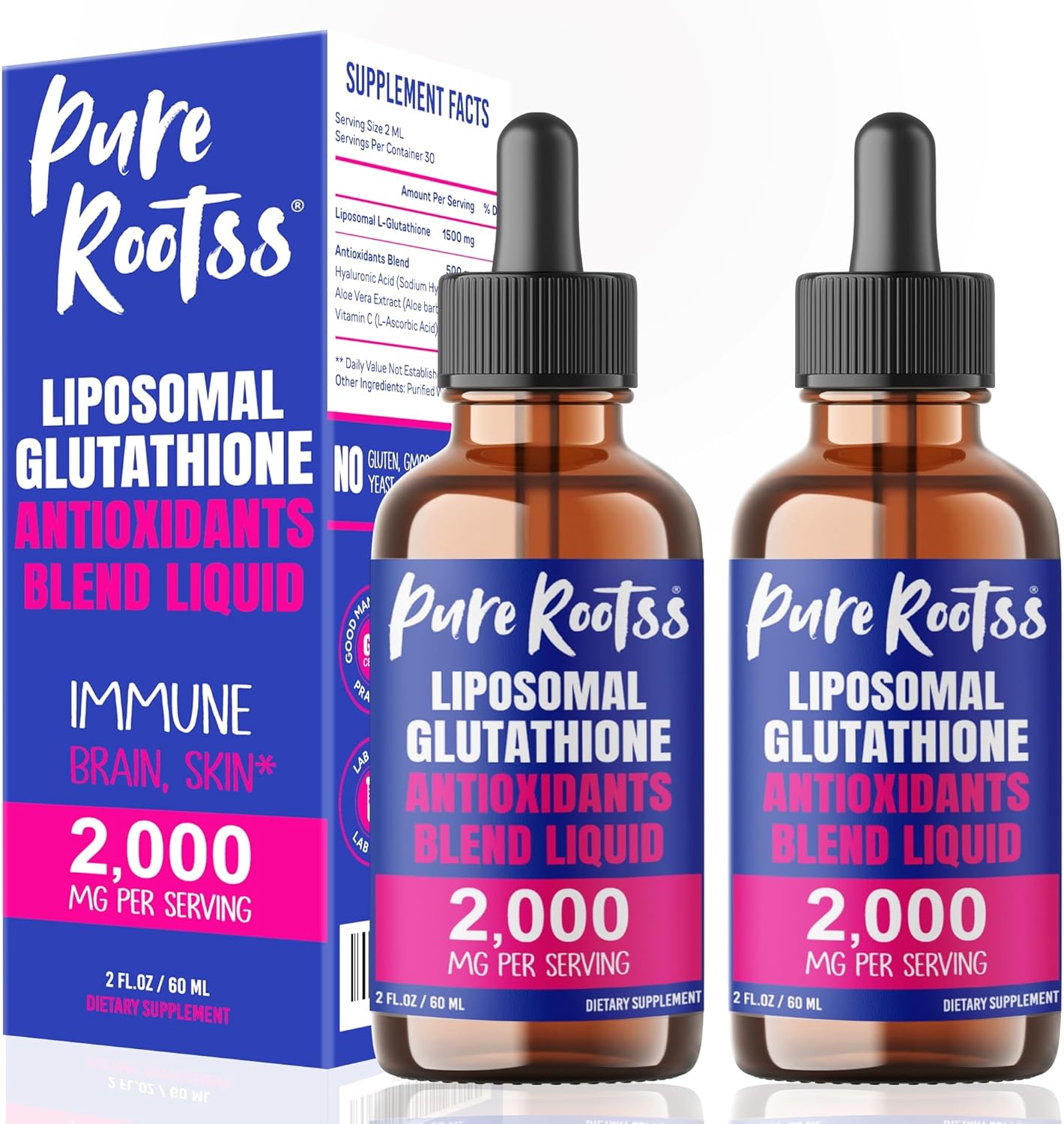 Liposomal Glutathione Liquid- Pack 2 PureRootss Liposomal Glutathione Liquid- Pack 2 PureRootss