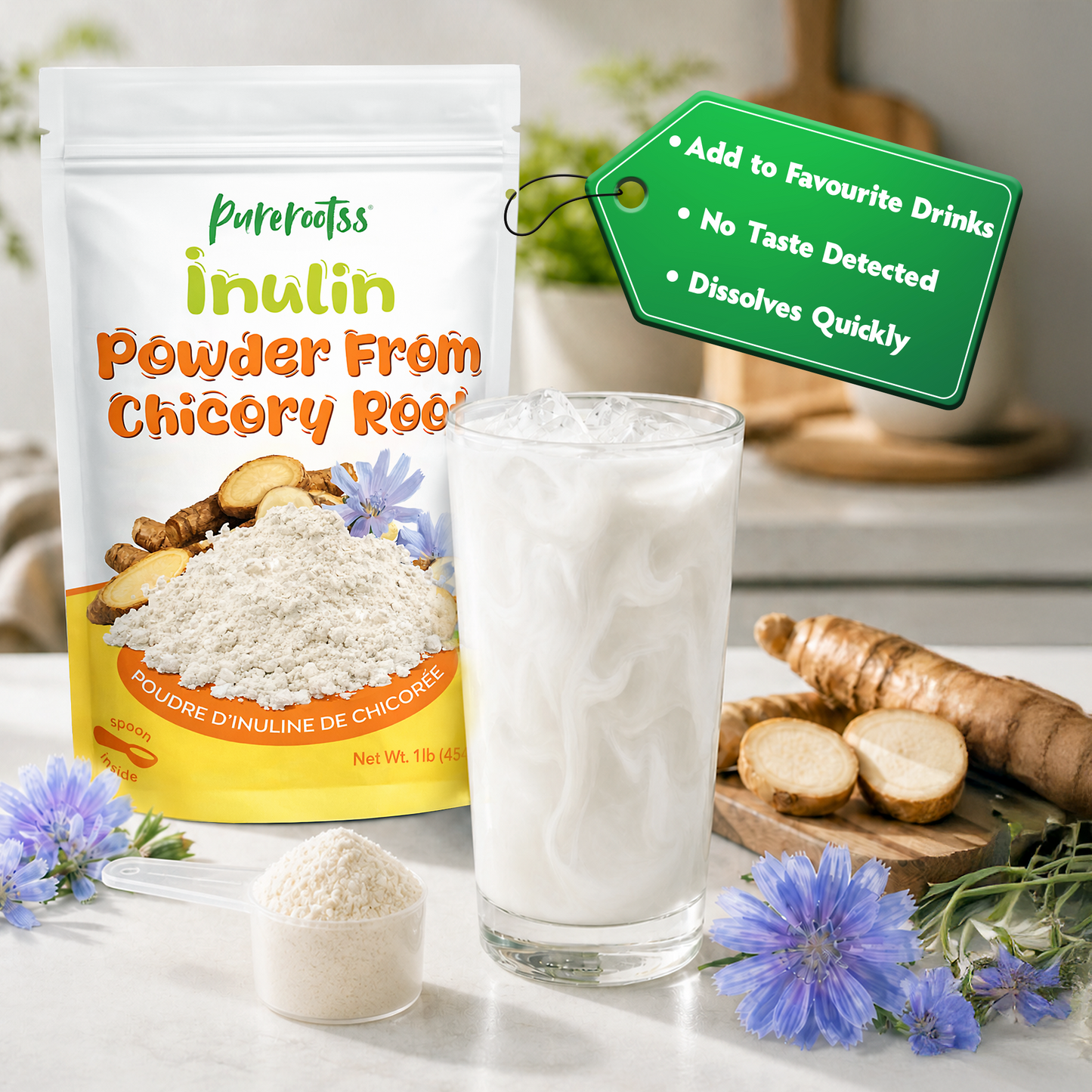 Inulin Powder Fiber Supplement (1lb)