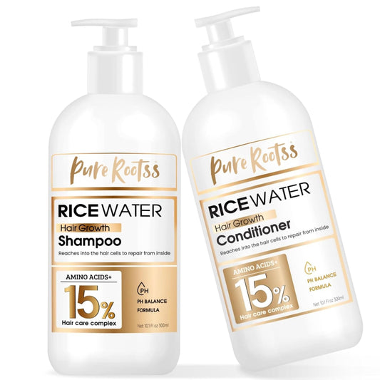 ⏰40% OFF - Limited Time Discount 🔥- Rice Water Shampoo and Conditioner