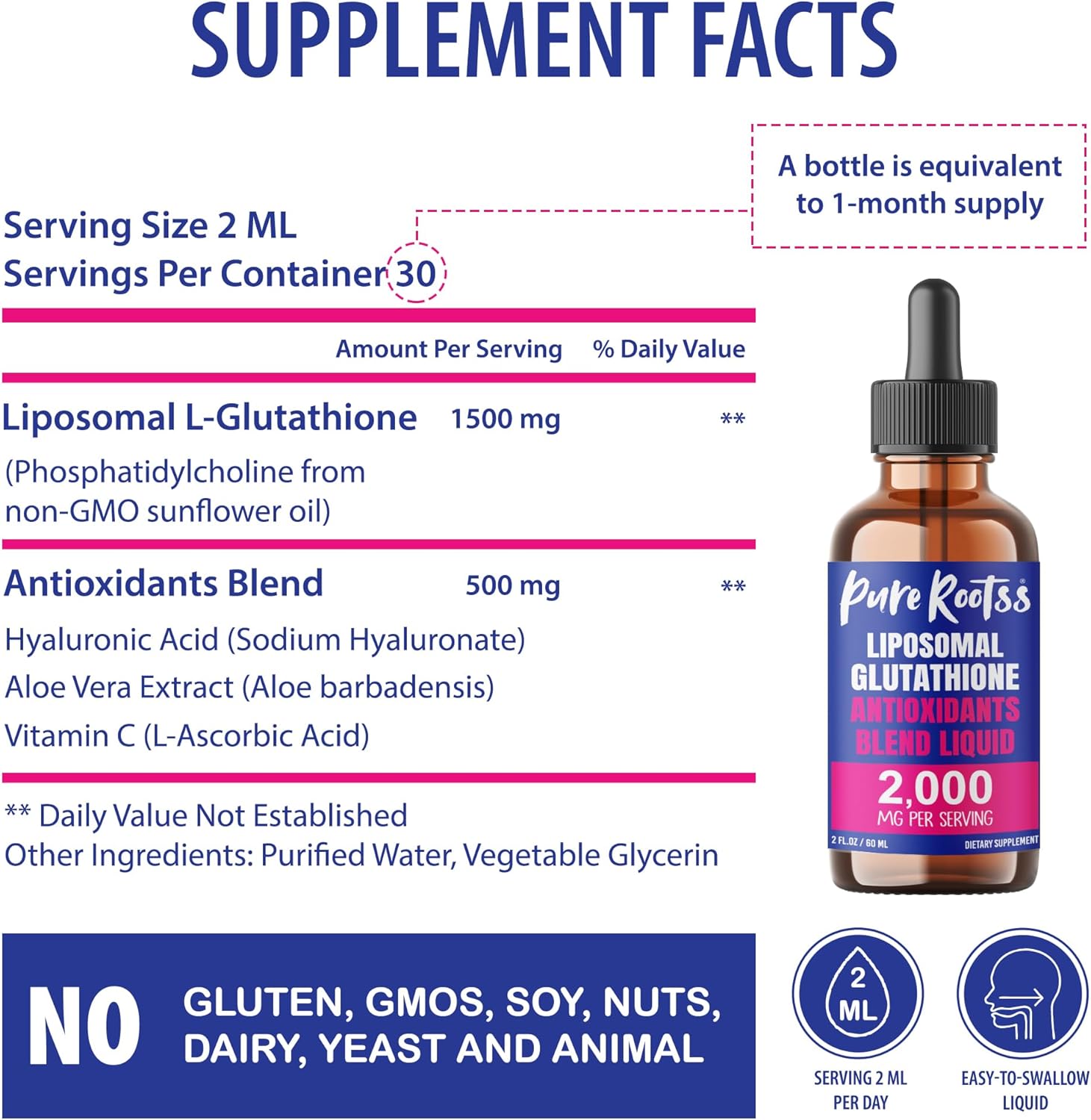 Liposomal Glutathione Liquid- Pack 2 PureRootss Liposomal Glutathione Liquid- Pack 2 PureRootss