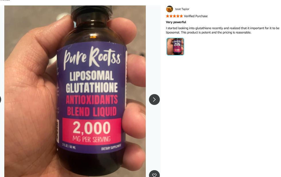 Liposomal Glutathione Liquid- Pack 2 PureRootss Liposomal Glutathione Liquid- Pack 2 PureRootss